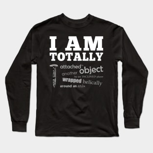 Attached to an Object by an Inclined Plane Long Sleeve T-Shirt